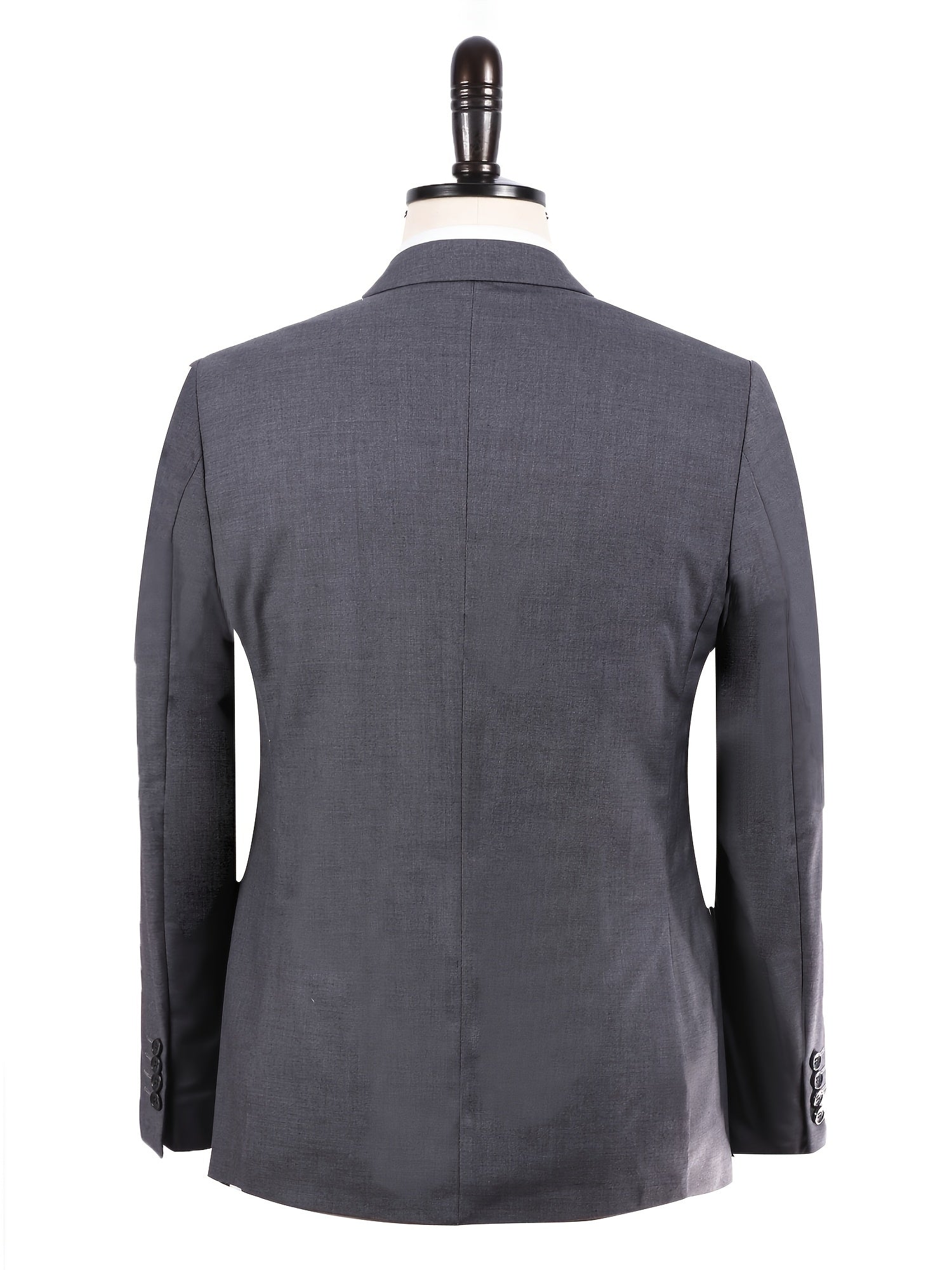 Men's Business Suit Set Jacket Vest Trousers Solid Polyester Woven Regular Fit