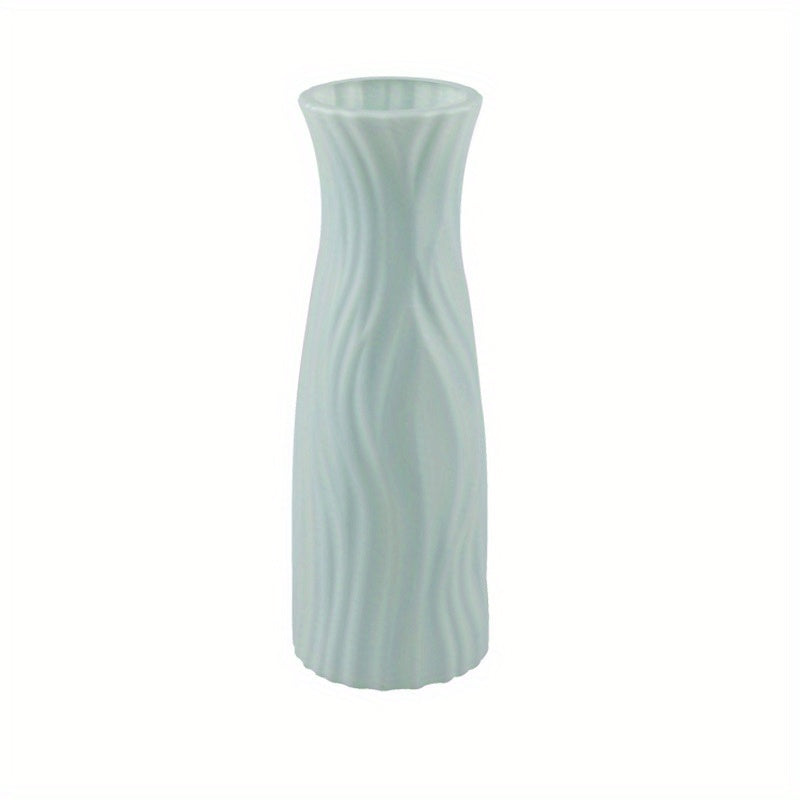 Ceramic Look Plastic Vase for Home and Office Decor