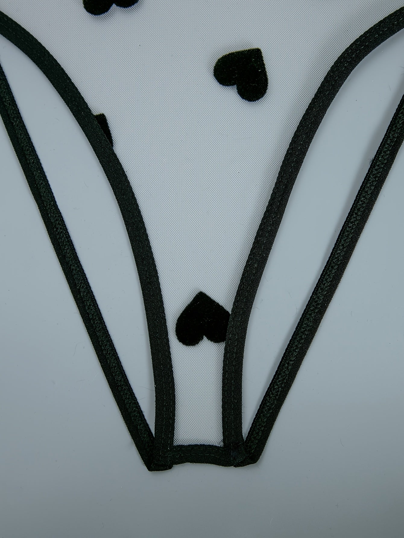 Body de malla para mujer negro y blanco con lunares, transparente, de talle alto y con aberturas