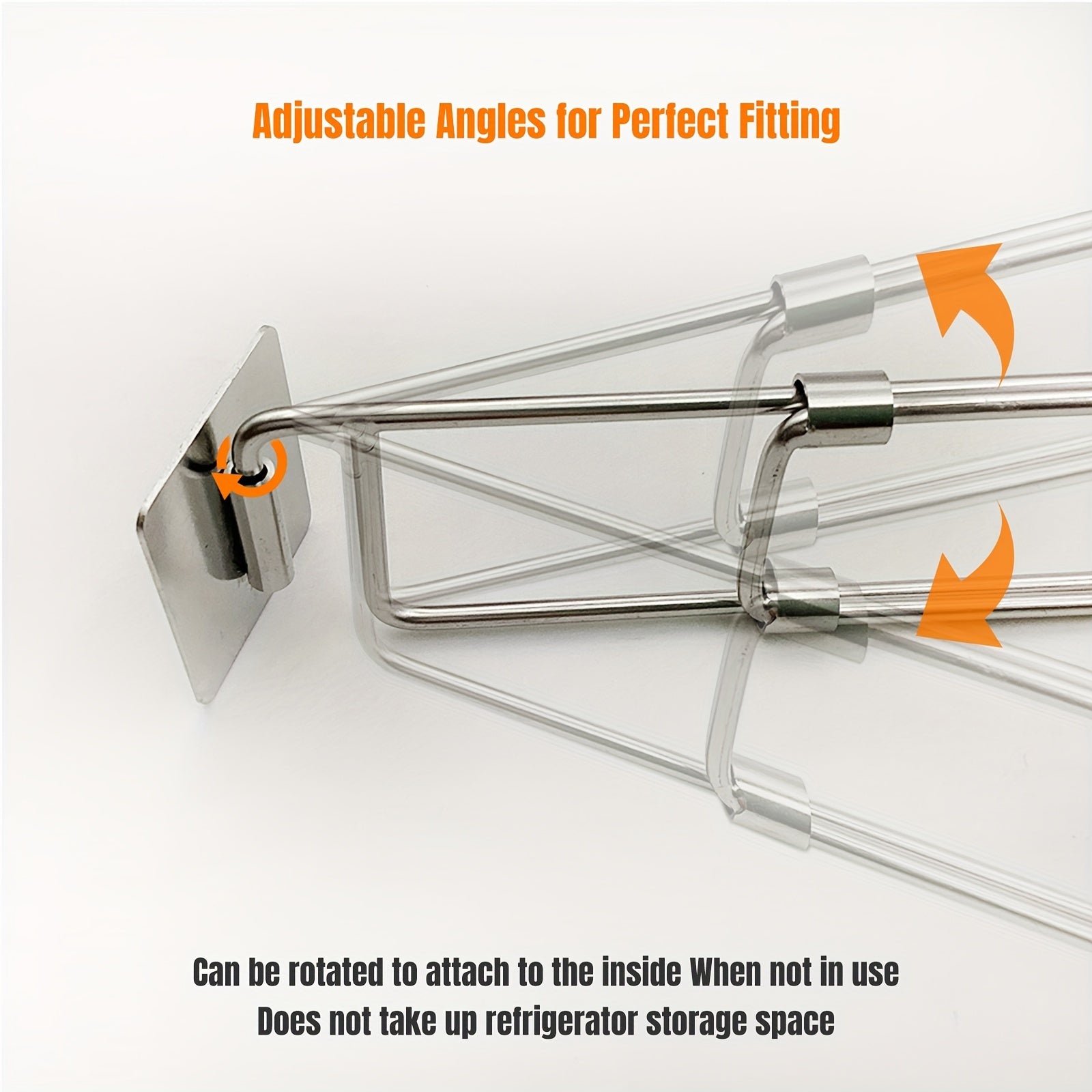 Stainless Steel RV Refrigerator Secure Bar Adjustable Fridge Barrier 31.75-57cm