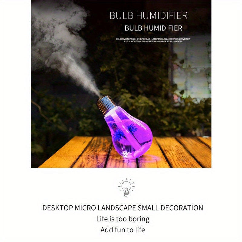 Mini humidificador de aire silencioso para escritorio con luz de color y control de niebla