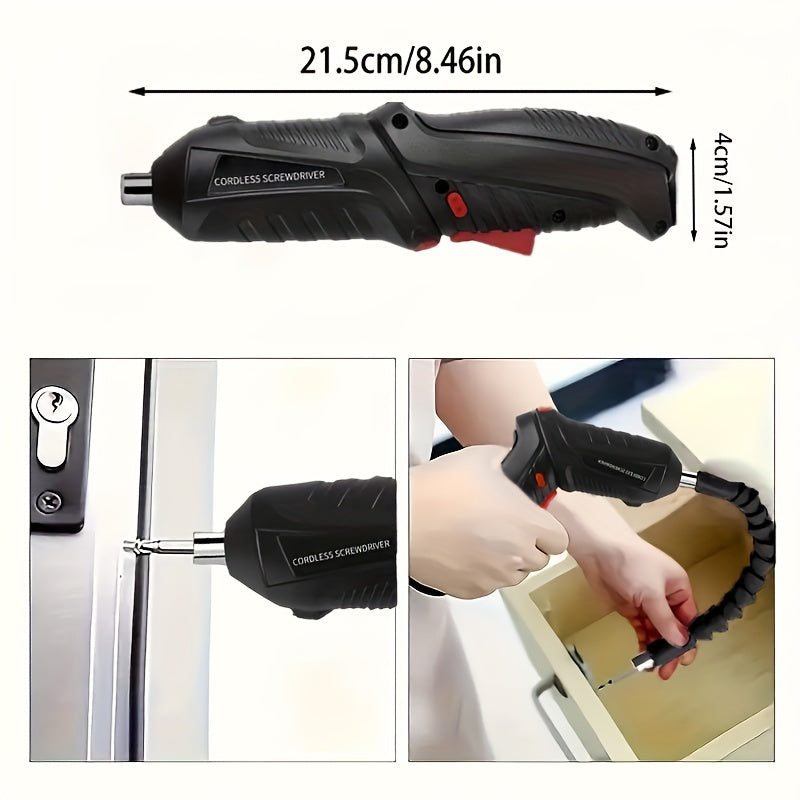 Electric Screwdriver Set with USB Rechargeable Lithium Battery Multi-Head Compatibility Strong Power and Precision