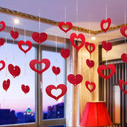 200 Red Heart Sequin Hanging Decorations for Valentine's Day Weddings Parties
