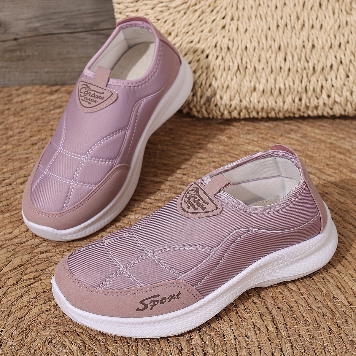 Ayollar uchun kundalik slip-on sport poyabzali, engil yugurish poyabzali, barcha mavsumlar uchun