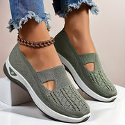 Women's Slip-On Casual Sneakers Low Top Solid Color Fabric Insole PVC Sole