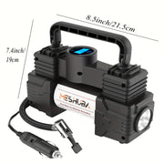 12V Portable Tire Inflator Air Compressor with Digital Gauge LED Light for Car Bike Motorcycle