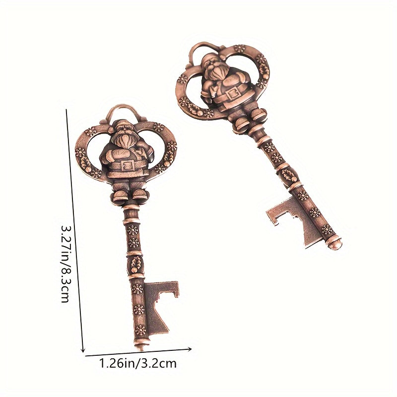 Santa Claus Metal Keychain for Festive Gifting