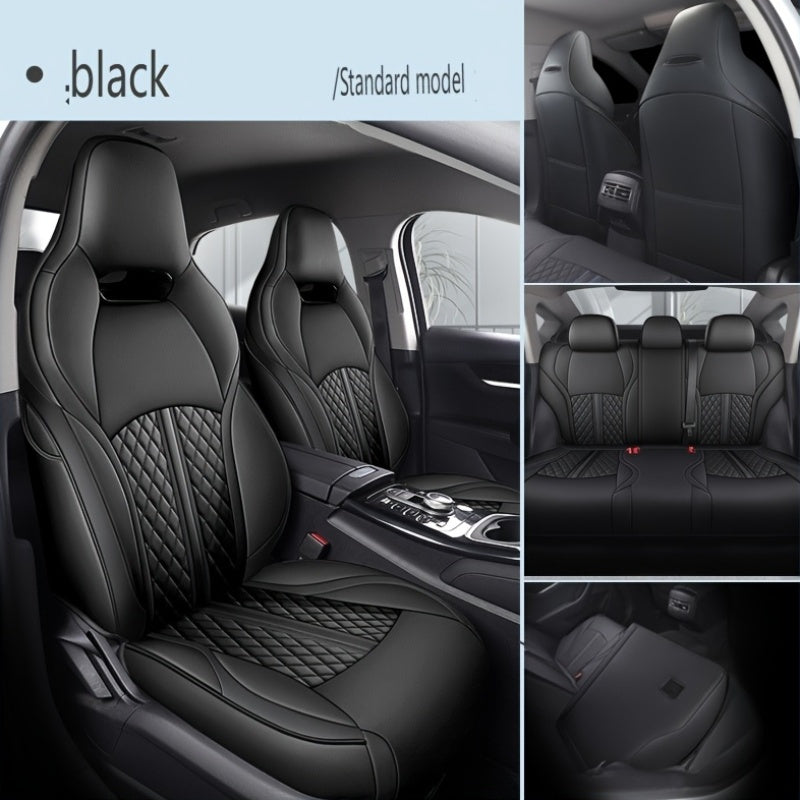 Five-Seat Synthetic Leather Car Seat Cover Waterproof Breathable Durable