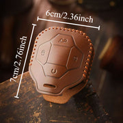 Universal Leather Car Remote Key Fob Cover with Keyring for Car Model Accessories