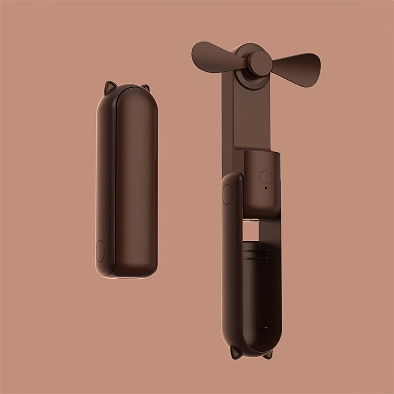 Portable Mini Fan with USB Rechargeable Power Bank Foldable Multi-Functional Long Battery Life in Various Colors