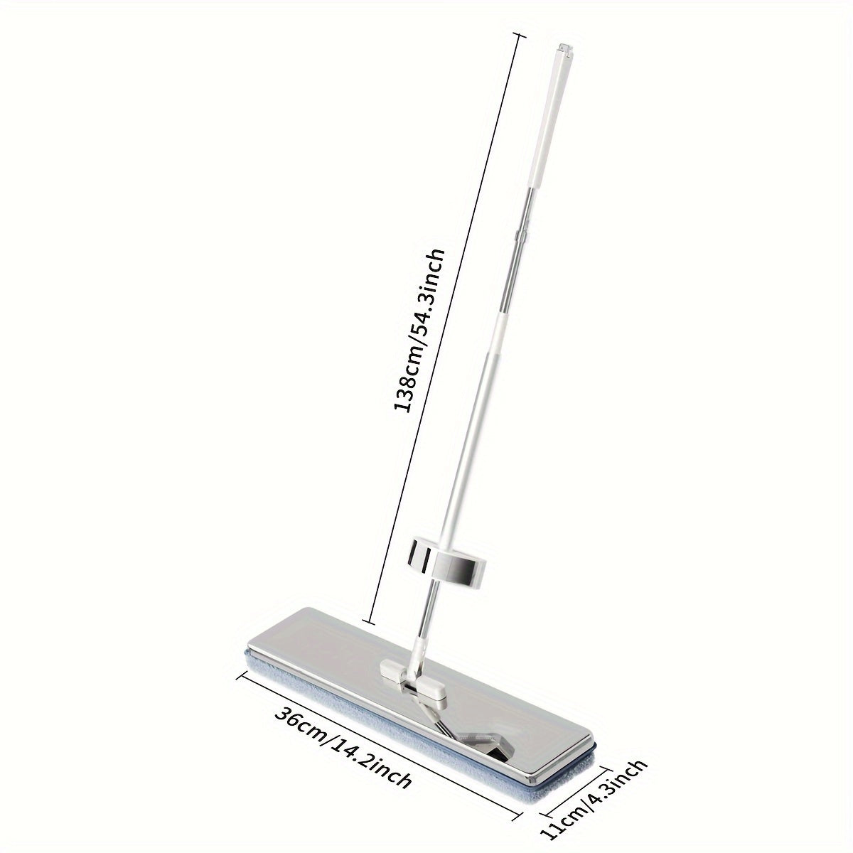 O'z-o'zidan siqiladigan zanglamaydigan po'latdan yasalgan tekis mopa - yashash xonalari, yotoq xonalari, hammomlar, oshxonalar va hojatxonalarni tozalash uchun mukammal