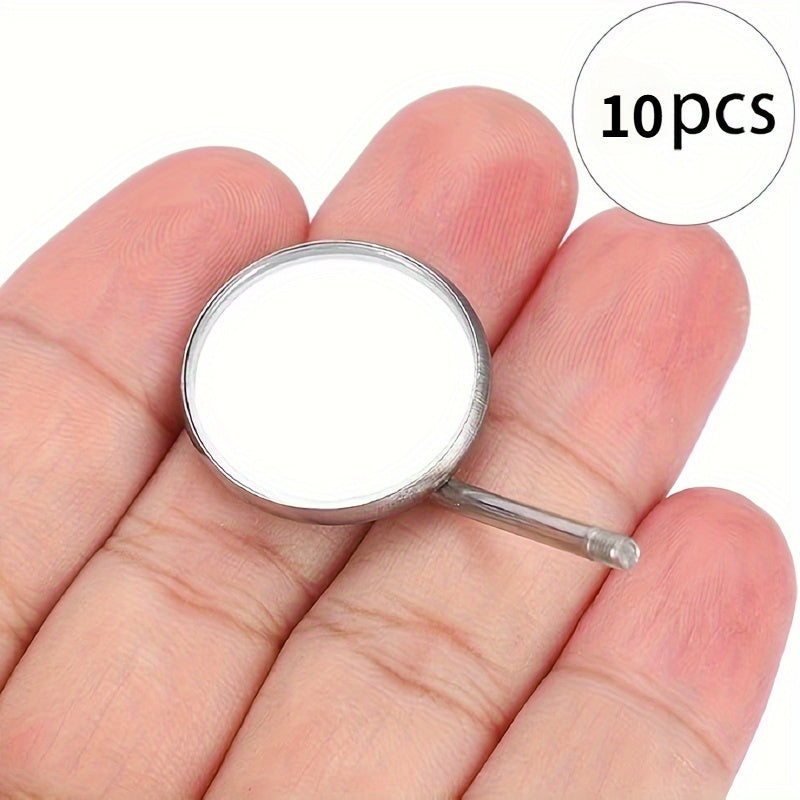 10pcs Stainless Steel Dental Mouth Mirrors for Accurate Visualization in Tight Spaces