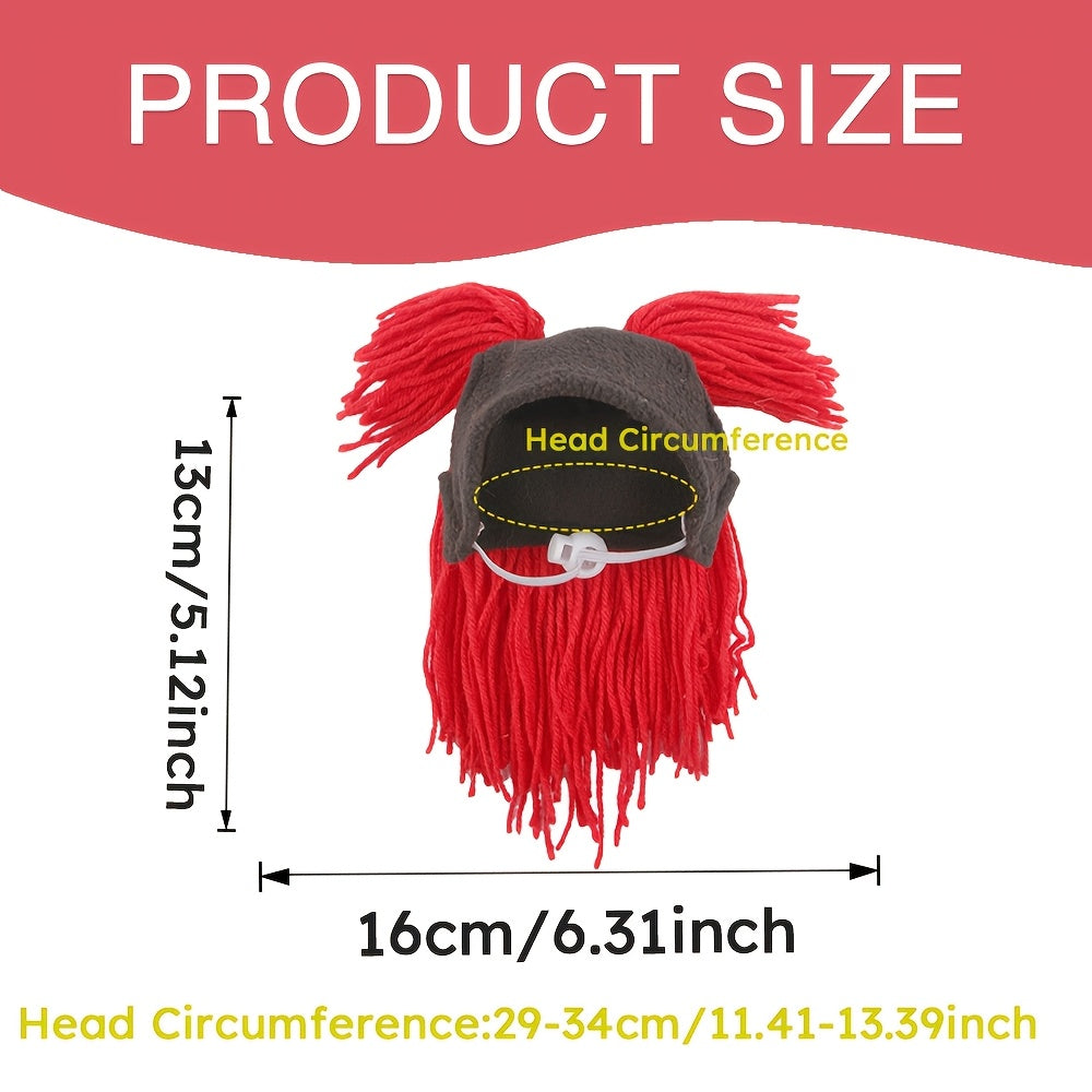 Uy hayvonlari soch to'plari qopqog'i, ikki qirrali mop bosh, yashil va qizil, kulgili va yoqimli