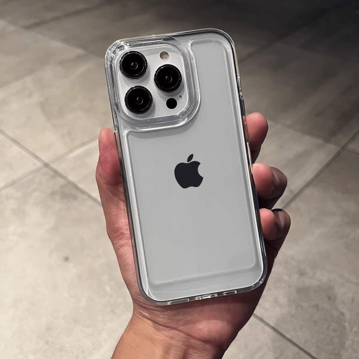 Transparent TPU Phone Case for iPhone Models with Lens Protection Slim and Hollow