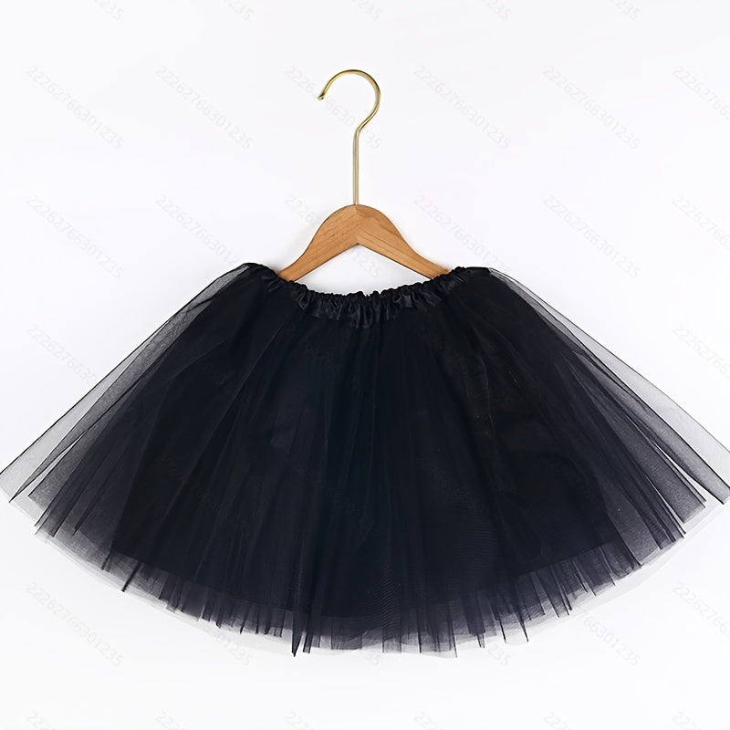 Adult Tutu Skirt Ballet Dance Costume Four-Layer Polyester Tulle Puffy Skirt
