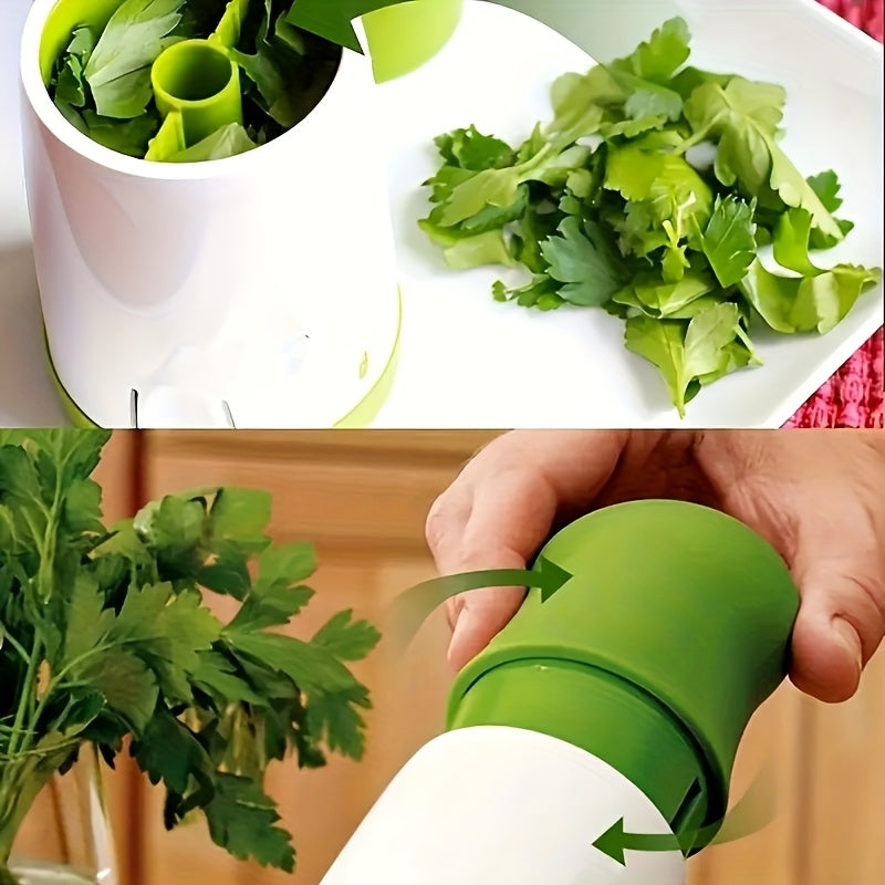 Manual plastic spice grinder for chopping parsley vegetables cilantro ideal for chefs foodies in home restaurant kitchens