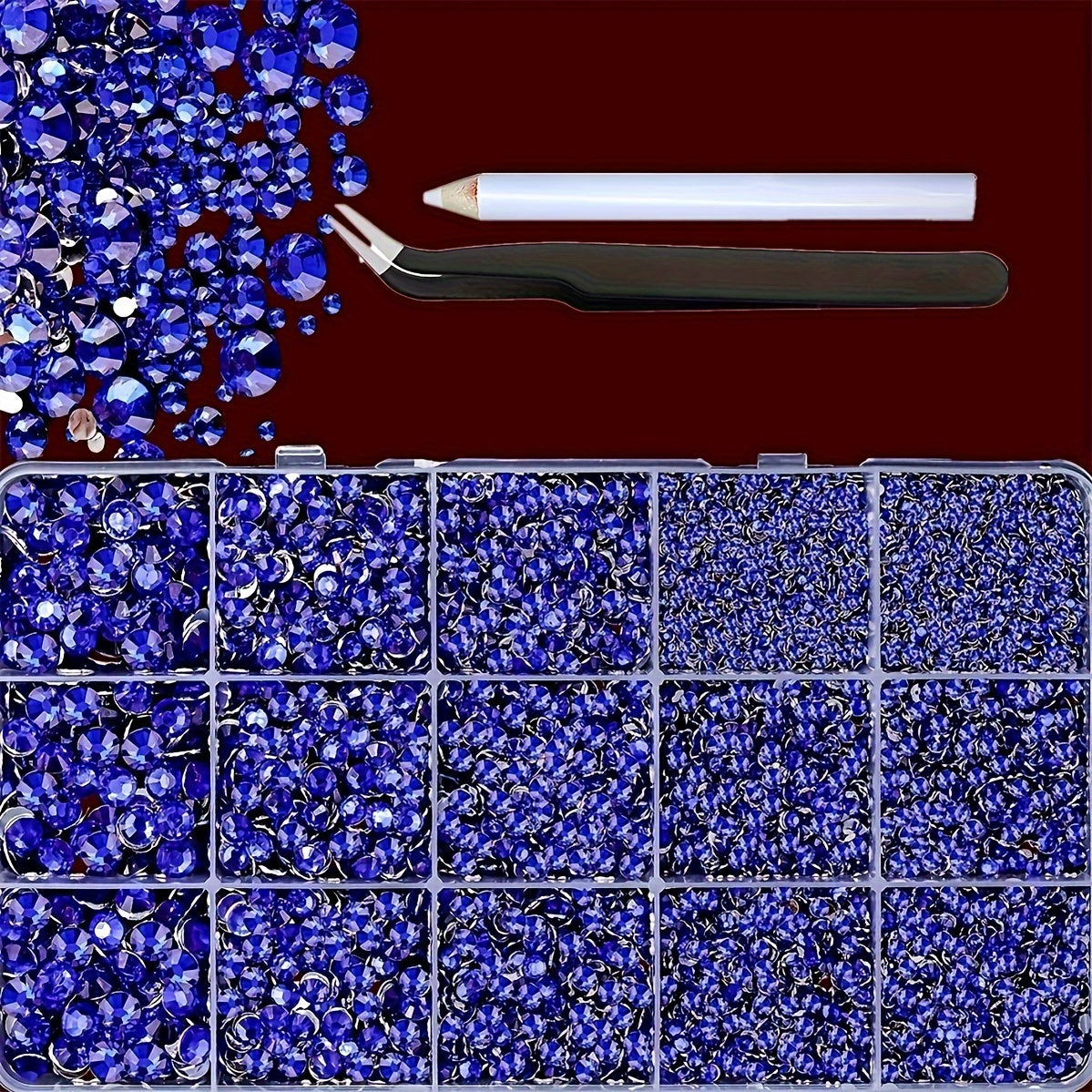 16,000 Flatback Crystal Gems Set 2-6mm for DIY Crafts Clothing Embellishments