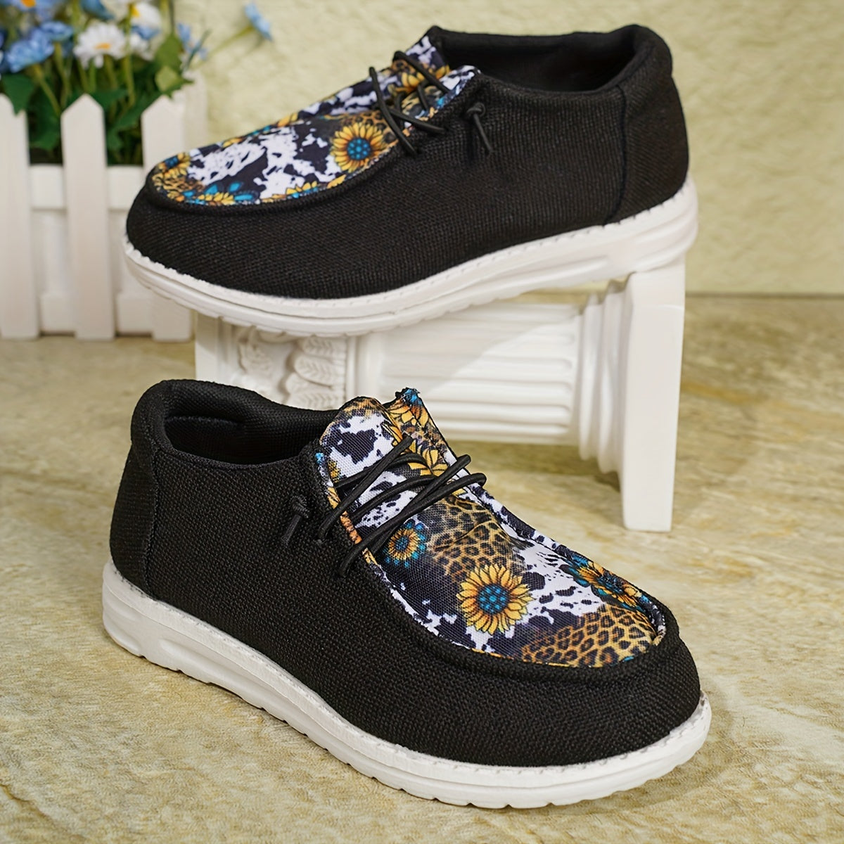 Girls Slip-On Loafers Casual Shoes for Outdoor Activities with Fabric Upper and EVA Sole