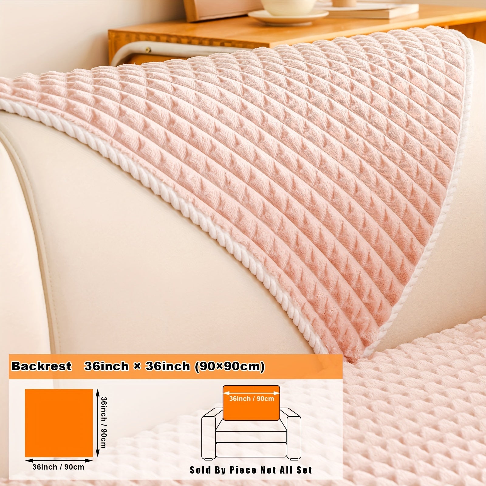 Нескользящая плюшевая накидка на диван для всей мебели, безопасная для домашних животных, легко очищается