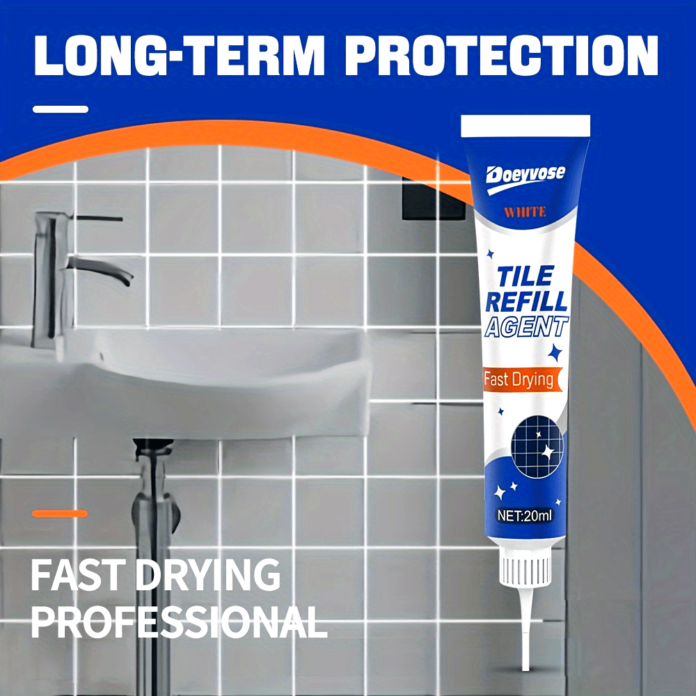 Multi-Purpose Waterproof Tile Sealant for Kitchen and Bathroom - Fast Drying Long-Lasting