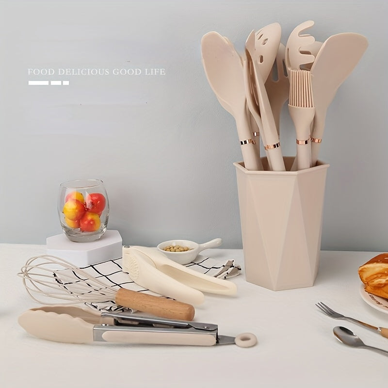 7-Piece Silicone Kitchen Utensil Set Non-Stick Heat-Resistant Cooking and Baking Tools