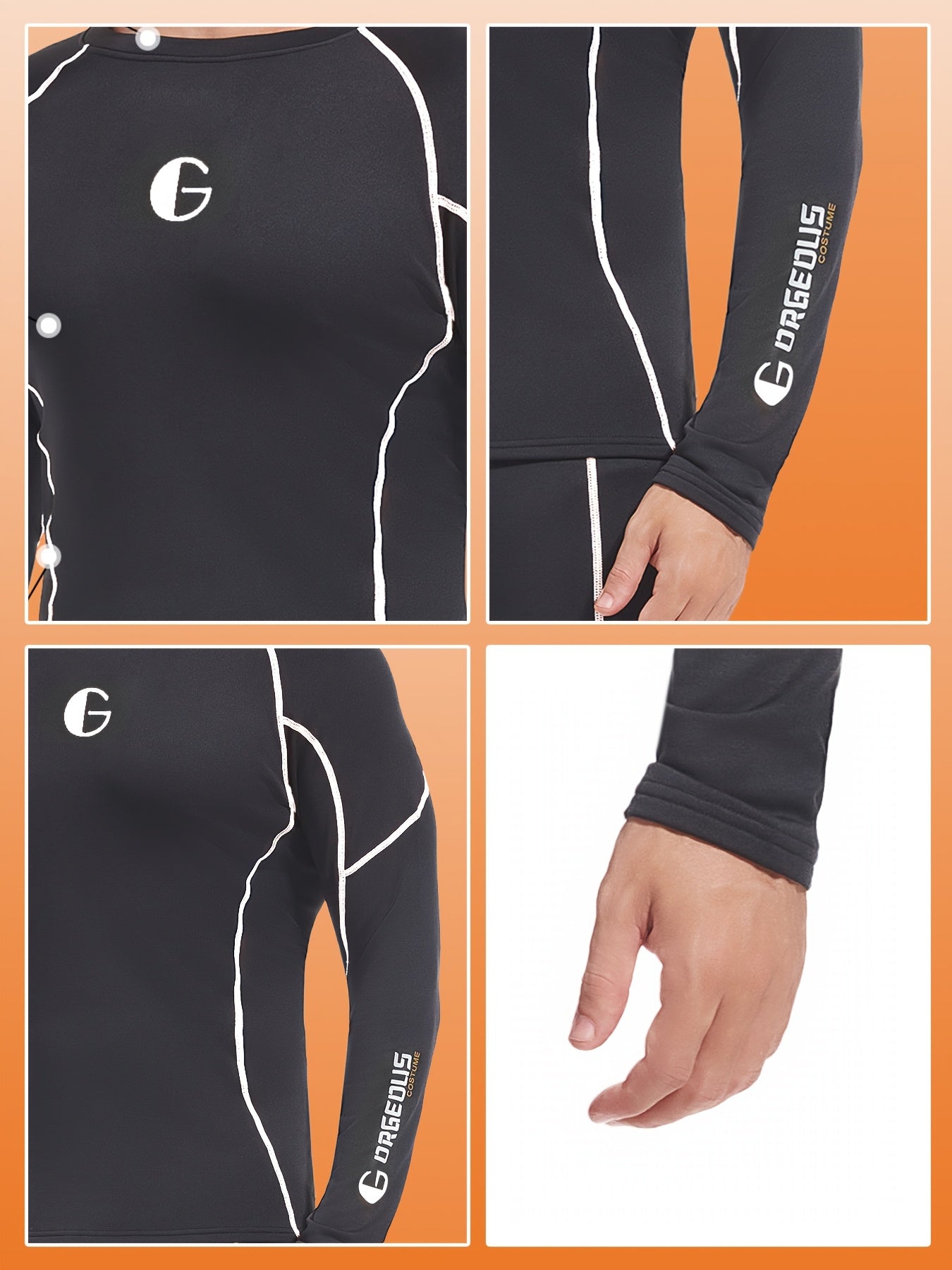 Мужской термальный комплект с бархатной подкладкой для холодной погоды и активного отдыха на открытом воздухе