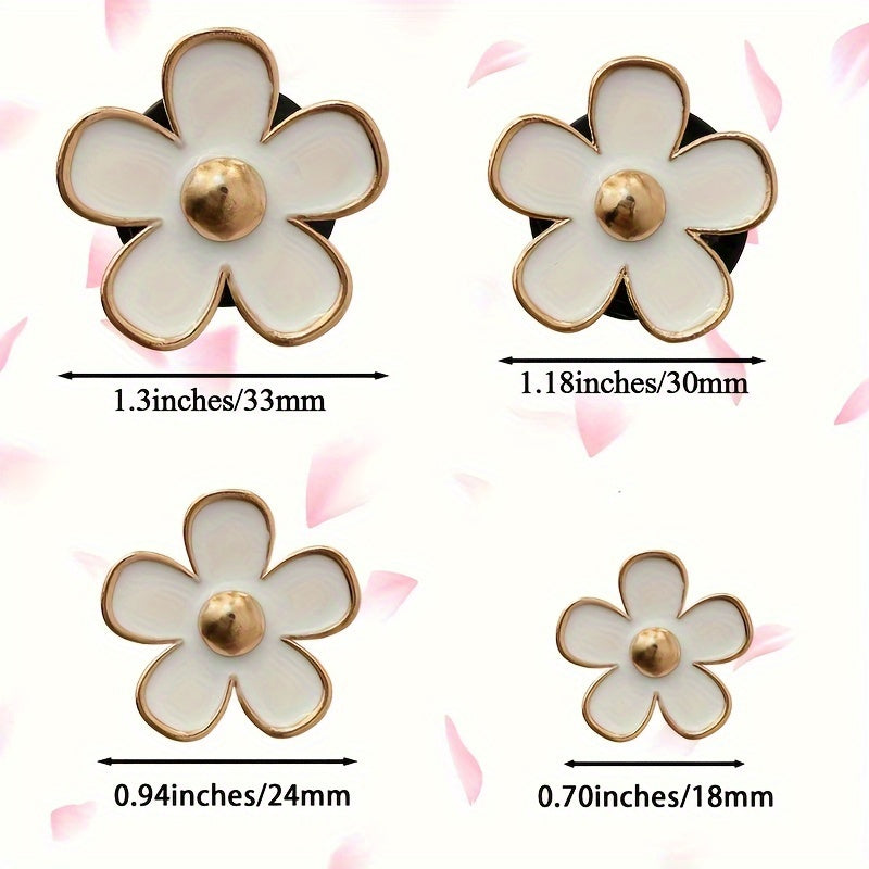 Women Small Daisy Flower Car Air Freshener Clip Set Decorative Air Outlet Accessories
