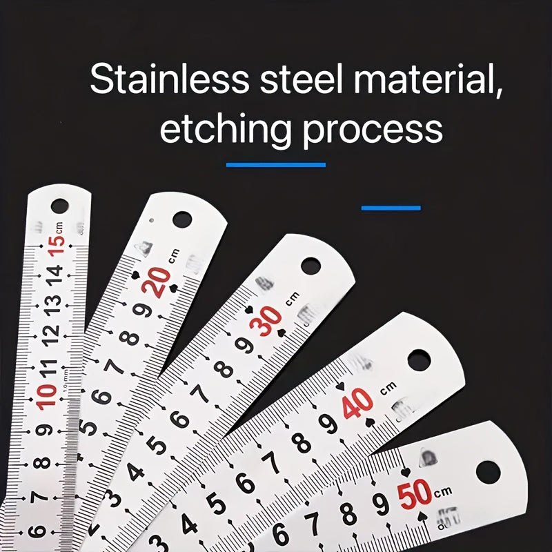 Aluminum 30cm x 50cm Straight Ruler Multi-purpose Measurement Tool for Craftsmen