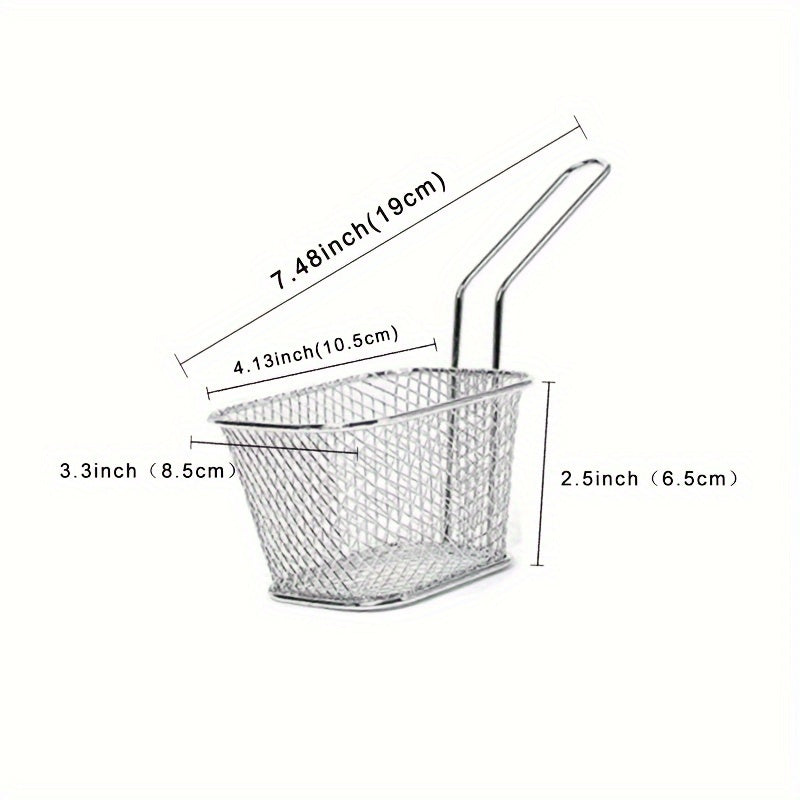 Stainless Steel Kitchen Basket for Frying and Serving Food