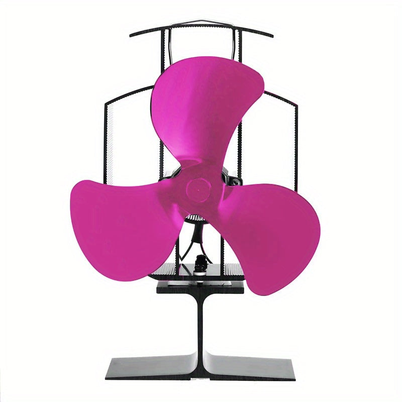 Portable Aluminum Fireplace Wood Stove Fan for Heat Distribution Quiet Operation