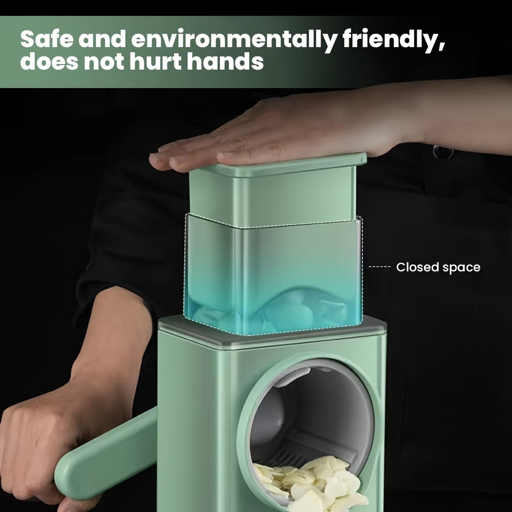 Manual Kitchen Slicer with 6 Interchangeable Blades for Vegetables Nuts Cheese