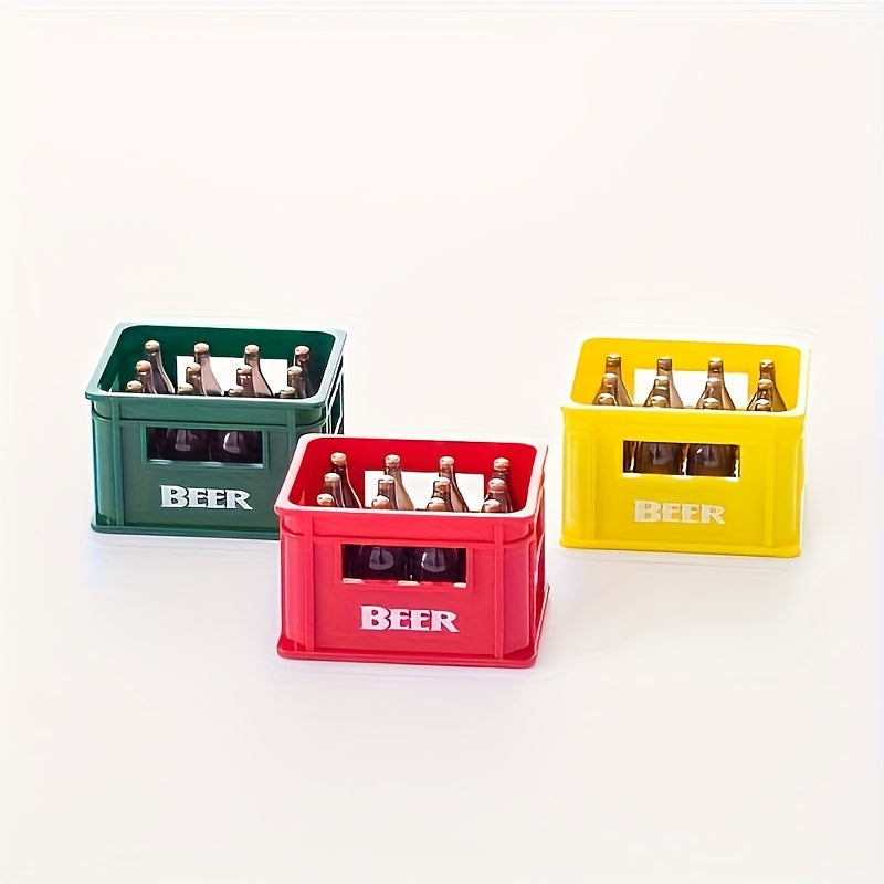 Retro 3D Beer Basket Bottle Opener Magnet for Soda and Beer Cans