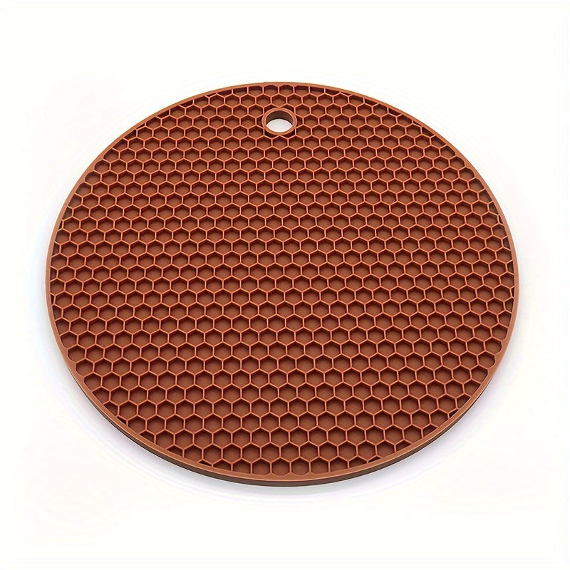 Round Heat Insulation Placemats Non-Slip Cup Coasters Pot Pads for Kitchen