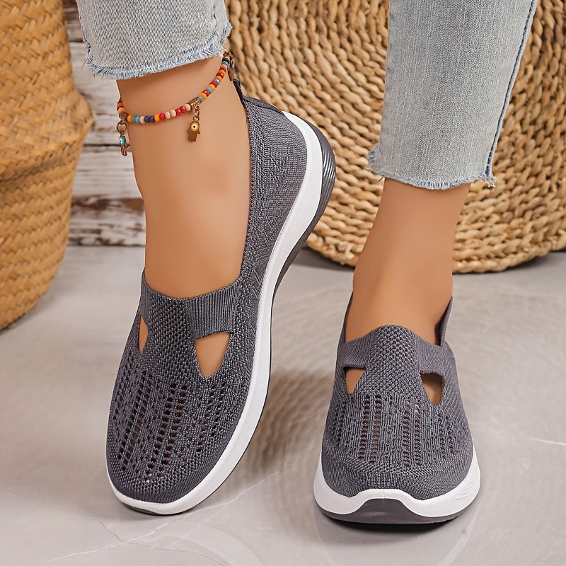 Women's Mesh Slip-On Sneakers Lightweight Casual Walking Shoes