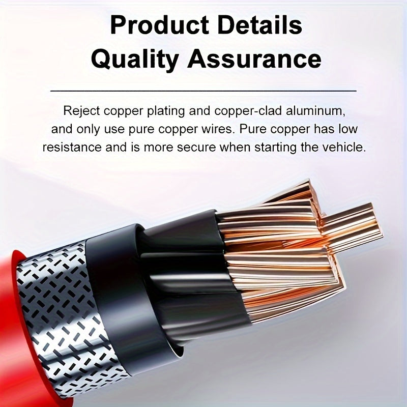 Portable Car Jump Starter with LED Light Supports Gasoline Cars Up to 3.0L