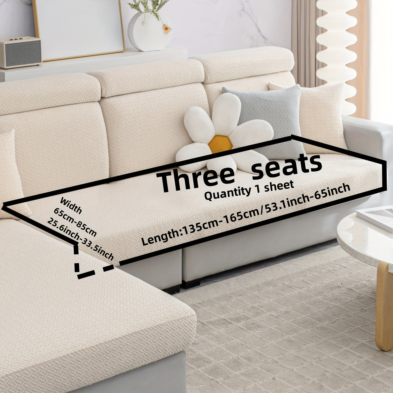 Checkered Polar Fleece Sofa Cover Universal Fit Machine Washable Multi-Purpose