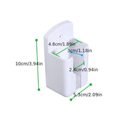 Белый настенный держатель для универсального пульта кондиционера, без необходимости сверления, с отсеком для хранения телефонов, зарядных устройств и канцелярских принадлежностей.