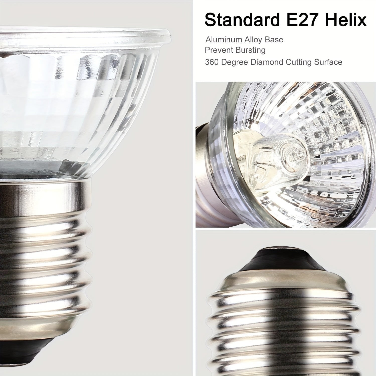 Set of Four 220V 50W UVB Sunlight Heating Lamps for Turtle Tanks