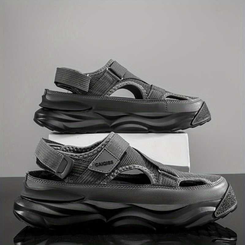Men's Outdoor Sandals with Thick Sole Non-Slip Grip Casual Hiking Shoes