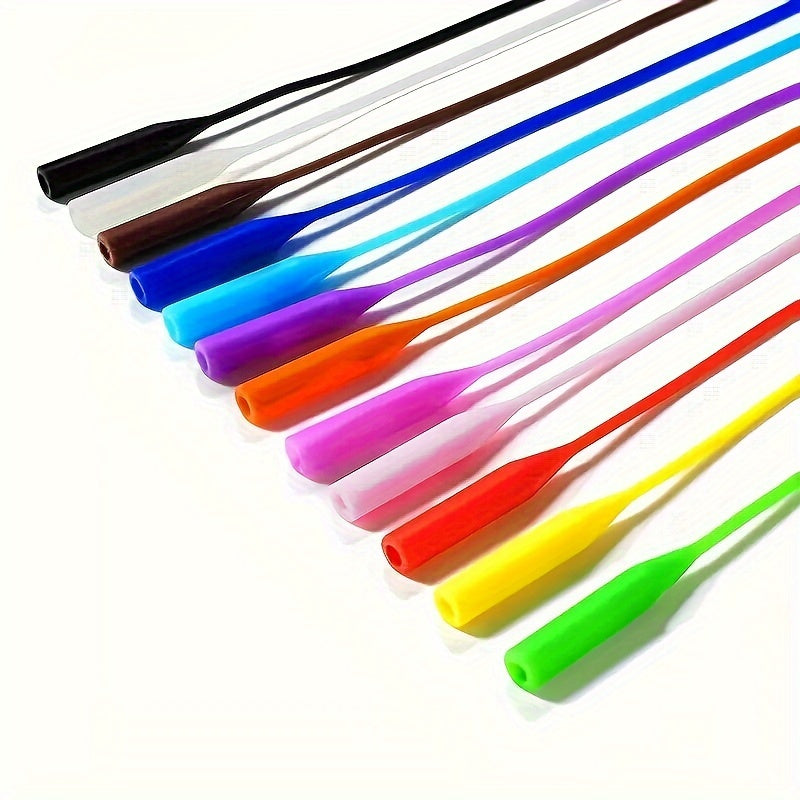 Set of 10 Adjustable Silicone Eyewear Retainers Non-Slip Elastic Glasses Straps