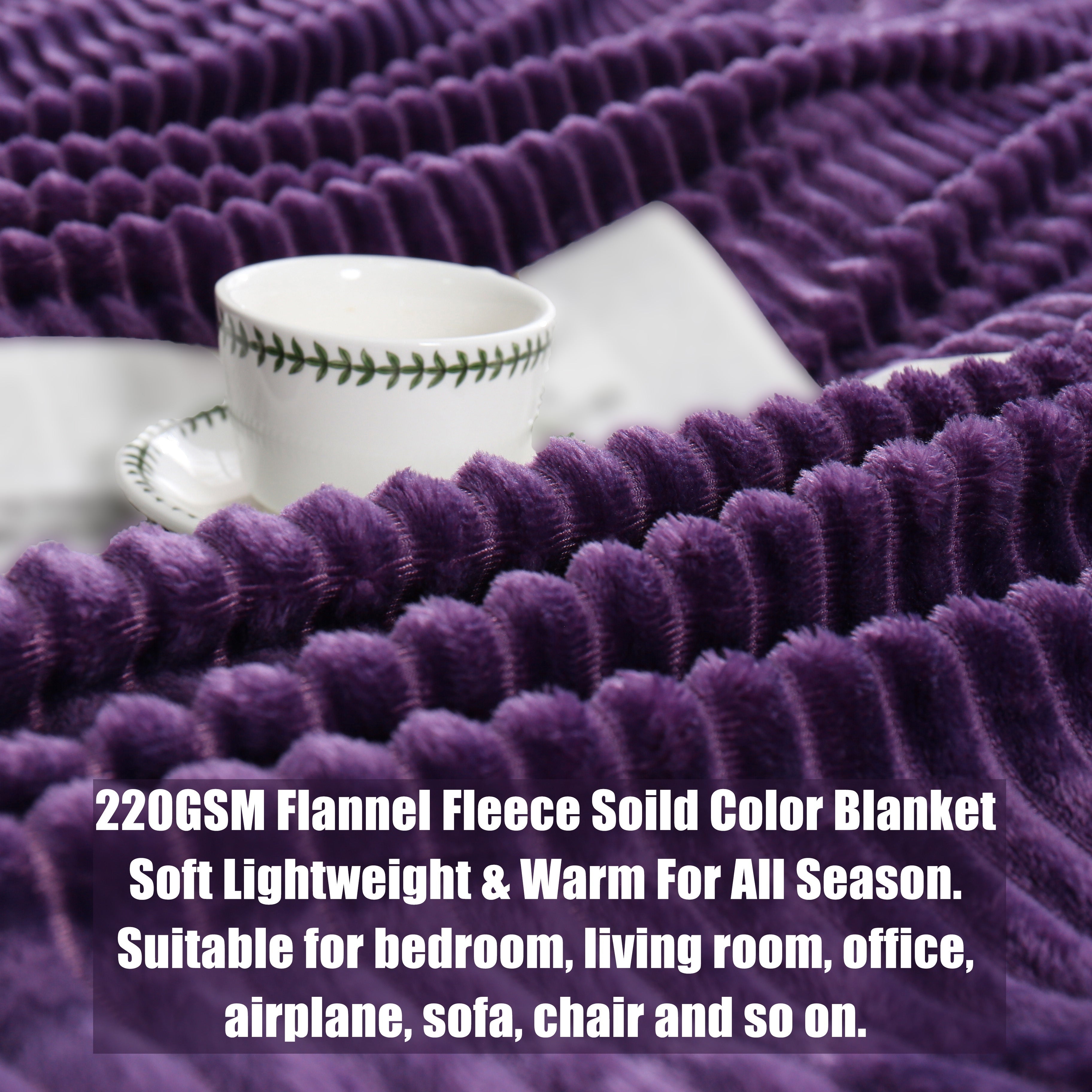 Flannel Christmas Blanket 220GSM Soft Warm Cozy for Bedroom Sofa and Pet Use
