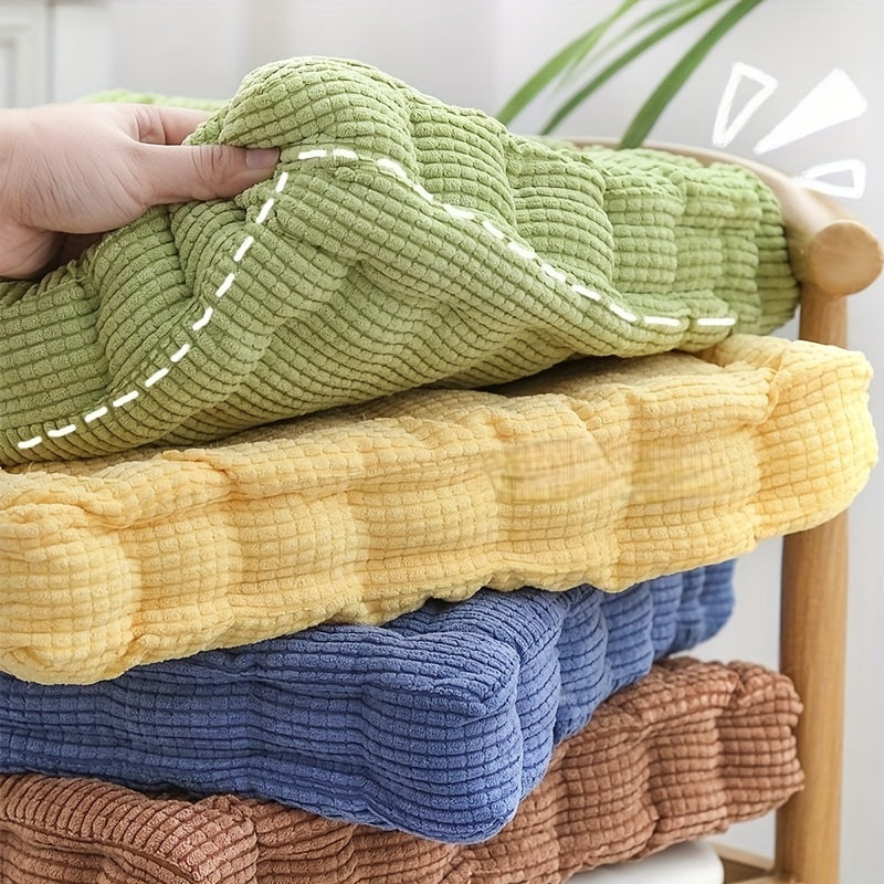 Round Dandelion Corduroy Seat Cushion for Office Bedroom Dining Chair Thick and Soft