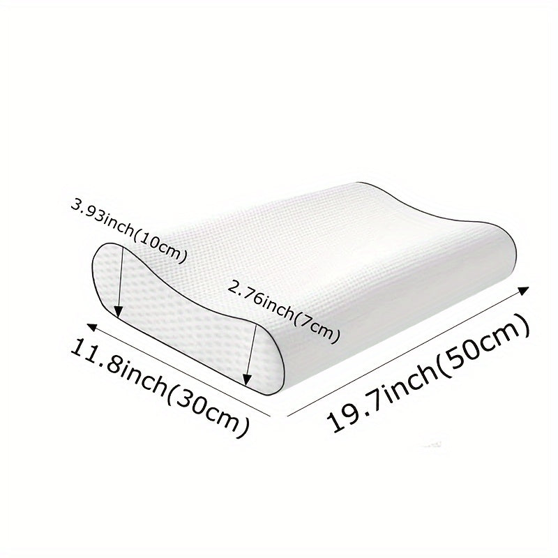 Memory Foam Neck Pillow with Removable Cover for Travel and Sleep