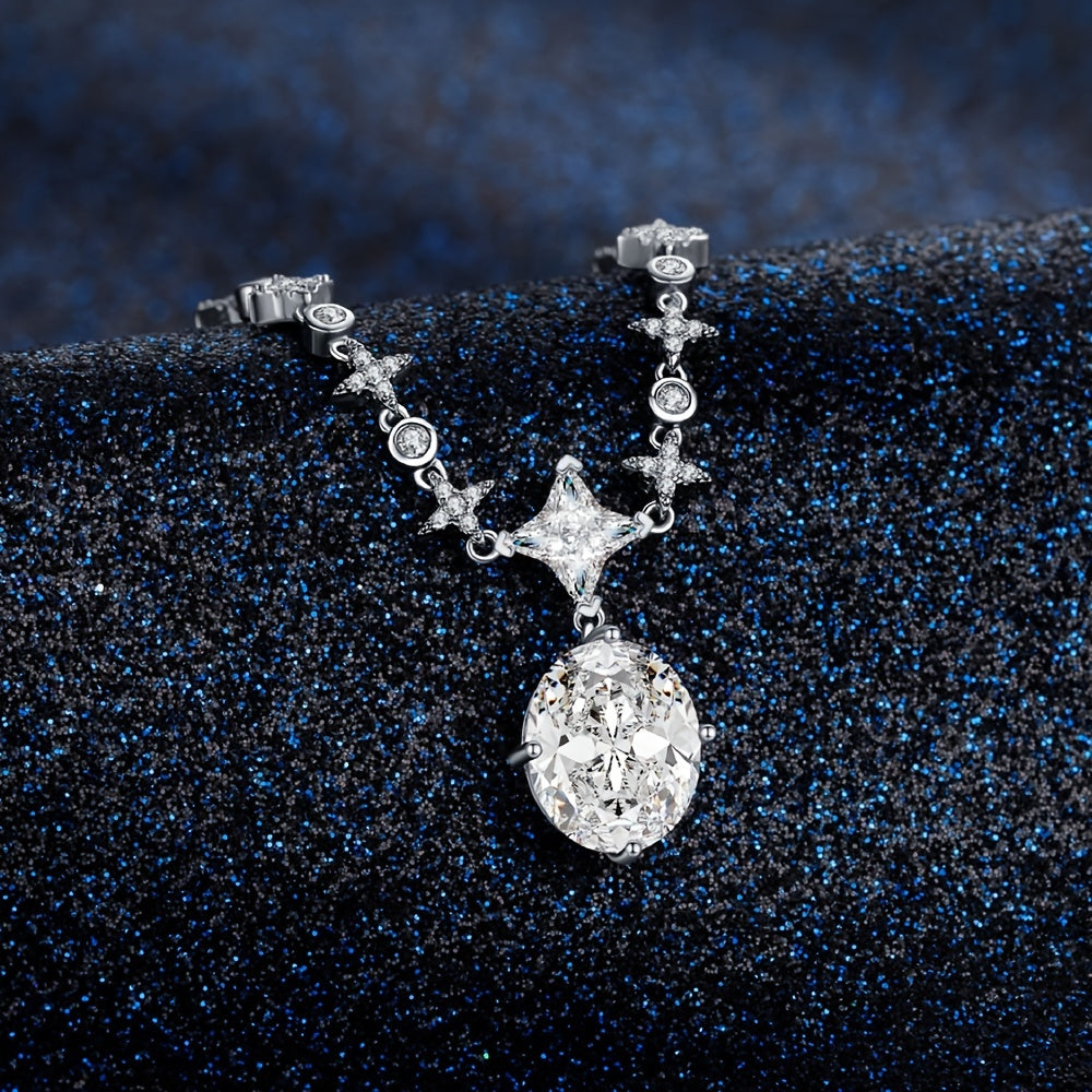 Кулон на цепочке из стерлингового серебра с зеленой цирконией, камень рождения ноября, дизайн с ледяной огранкой