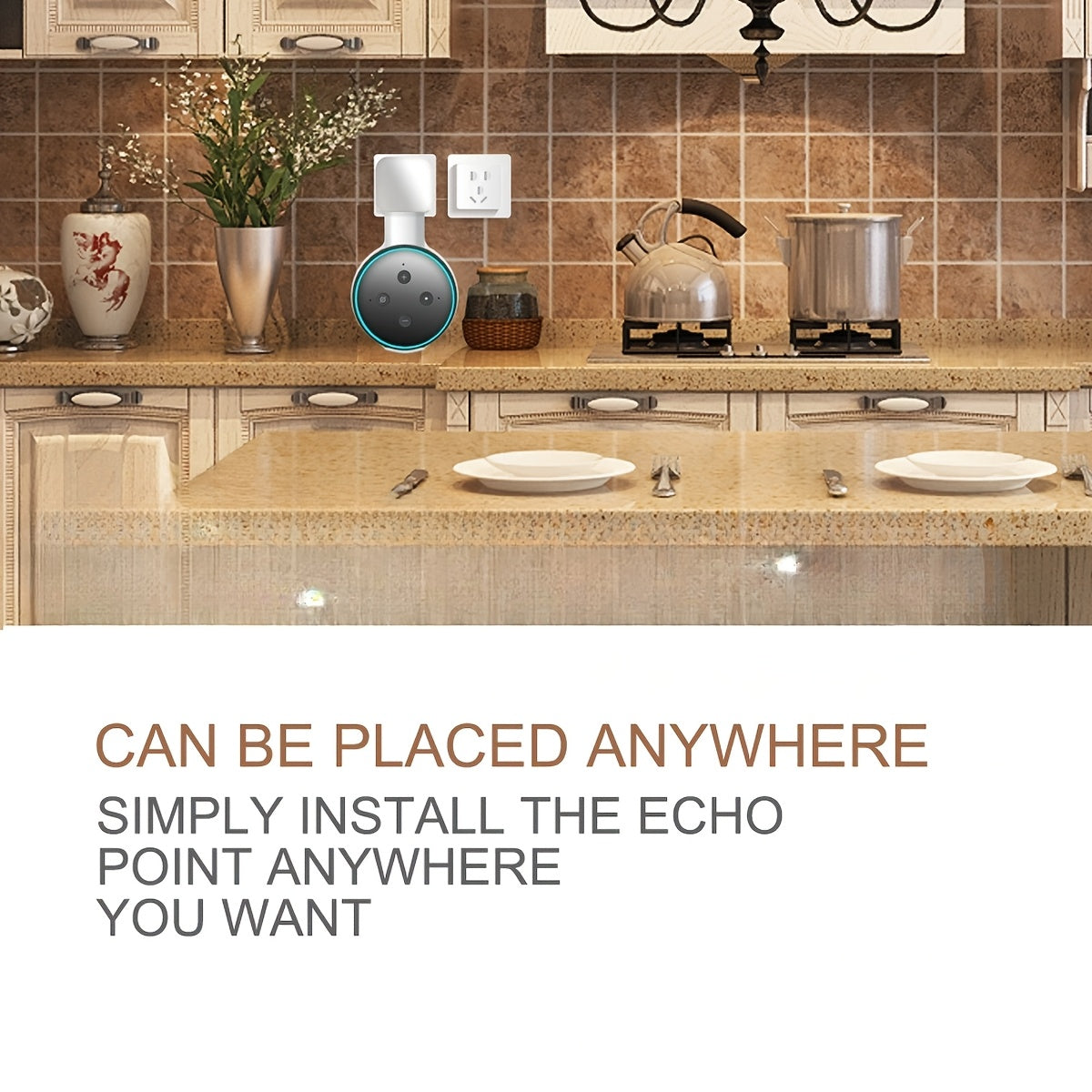 Echo Dot 3 aqlli dinamikasi uchun zamonaviy devorga o'rnatiladigan ushlagich - oddiy o'rnatish, teshik ochish shart emas, zamonaviy ko'rinish uchun mato ustki qismi, har qanday xona uchun mukammal, mustahkam plastik dizayn