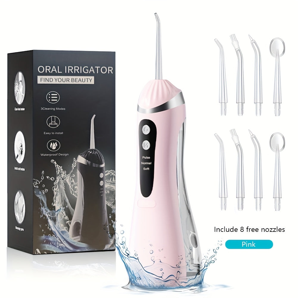 Unisex Cordless Water Flosser Portable Oral Irrigator 200ML, 3 Modes