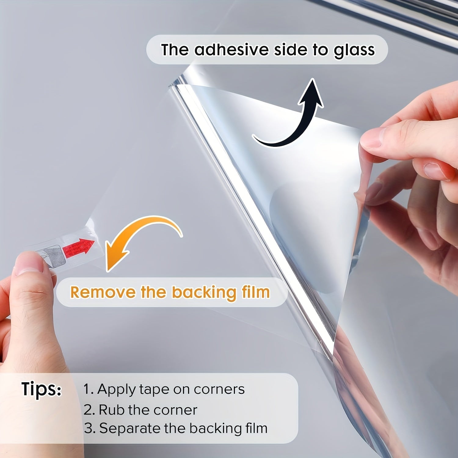 Удобная пленка для окон с защитой от УФ-лучей и односторонним зеркальным затемнением для дома и офиса. Отражающая серебристая термоизоляция, самоклеящаяся, для оконного стекла.