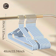 10pcs Stainless Steel Clothes Hangers Non-Slip Durable Thick Core for Adults and Children