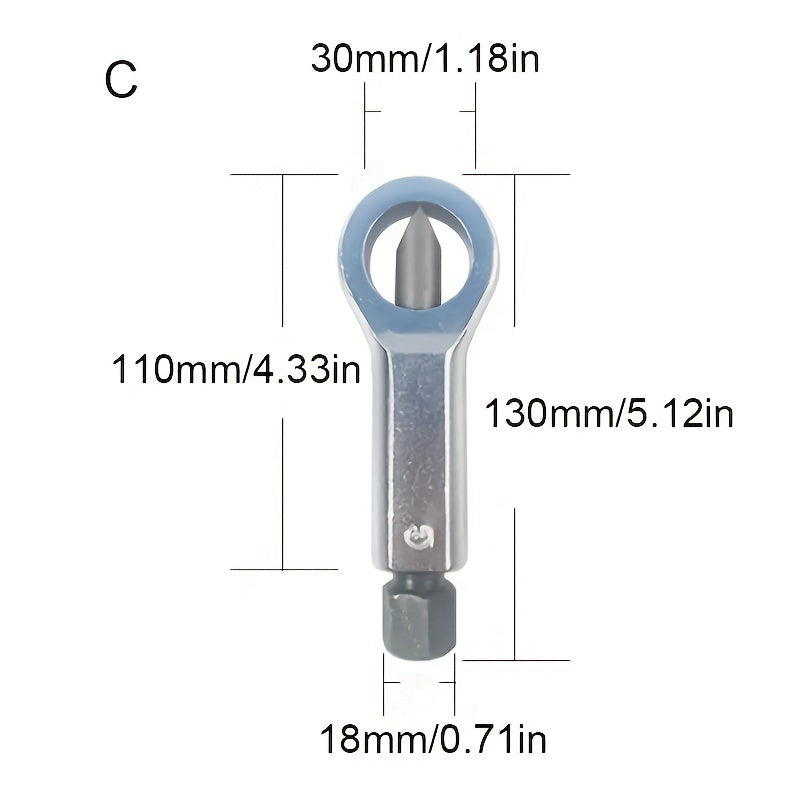 Набор инструментов для раскалывания гайок тяжелого типа 4-в-1 прочный портативный
