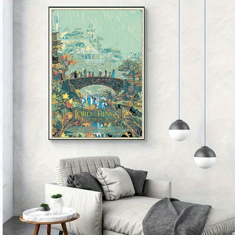 Abstract Middle-earth Landscape Canvas Wall Art Frameless Bedroom Home Decor Gift